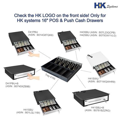 ONLY FOR HK SYSTEMS and won’t fit other cash drawers! HK SYSTEM’s Till/Tray for 16" POS Cash Drawer and Push Cash Drawers - size: 02. For 16" 5B/5C