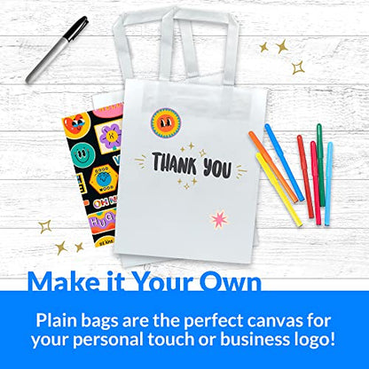 Reli. White Paper Bags | 110 Pcs Bulk | 8"x4.5"x10.25" | White Paper Bags With Handles | Kraft, Small Gifts, Shopping, Retail, Merchandise