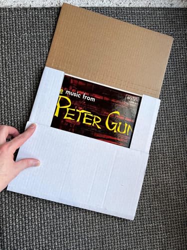 Vinyl Record White LP Shipping Boxes Set 12.6" x 12.6" x 1" Record Mailers Corrugated Cardboard Boxes Album Paper Box (5)