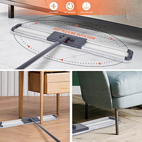 Large Dust Mop Wet Mop with 36 inch Mop Cloth for Commercial Industrial Use - size: 36 inches