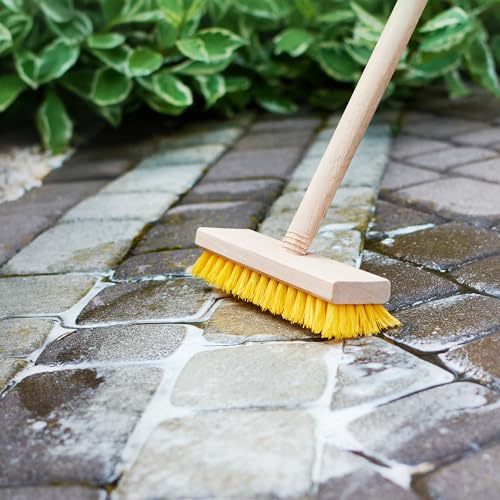 Deck Scrub Brush Head 7.87" - Heavy Duty Concrete & Wooden Deck Scrub Brush with Hard Nylon Bristles (Pack of 2) - size: 7.87" (Pack of 2)