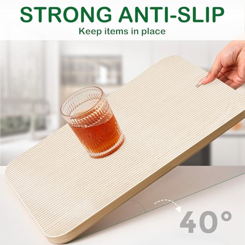 Shelf Liner Non Adhesive Clear EVA,20" x 360" Non Slip Reeded Wire Shelves - color: Clear, size: 20"W x 360"L