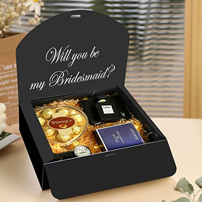 BoShahai 10 PCS Black Gift Boxes with Lids 10.6x7.8x3.1 Inch Proposal Box - color: Black, size: 10.6x7.8x3.1 Inch