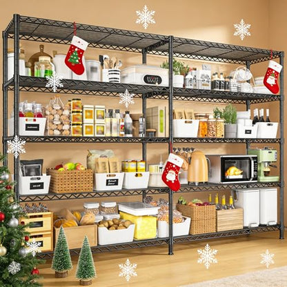 REIBII Storage Shelves, 3680LBS Heavy Duty&Space Saving 81.5''W for Garage - style: Black-81.5Wx23.62Dx70.86H