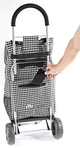 dbest products Trolley Dolly Shopping Grocery Foldable Cart Storage Mom, Houndstooth - color: Houndstooth, style: Cart