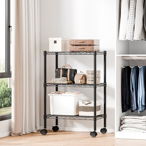 DUMOS 3-Tier Metal Storage Shelves, Shelving Unit, Storage Rack, 23" W - size: 3 Tiers