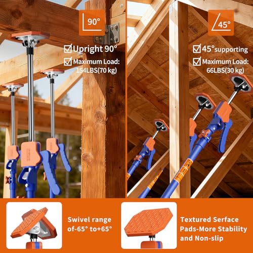 4PK Cabinet Jack, 54-115 inch Adjustable Support Pole - size: 54"-115" 4PK