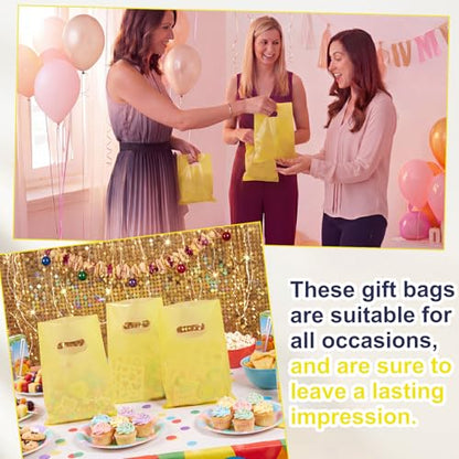 Maitys Yellow 300 Pcs Small Plastic Bags with Handles 5x7 for Business - color: Yellow