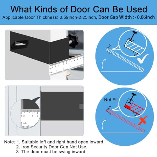 TUPSKY Lock Box Door Mount Bracket, Adjustable Hook, Black, 1-Pack