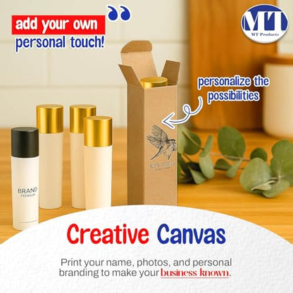 MT Products Tuck Top Kraft Custom Printed Gift Boxes 2" x 2" x 7" - Personalized Gift Box - Pack of 5-100