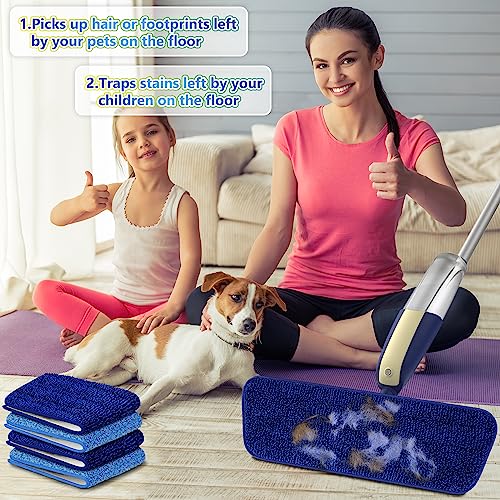 Spray Wet Mops for Floor Cleaning: Hardwood Floor Mop 2 Bottles Refillable - color: Beige