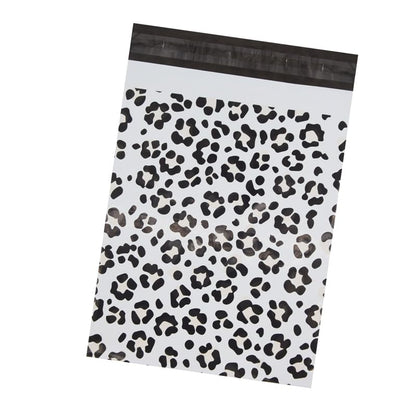 100x Poly Mailers 10x13 Inch Mailing Bags Colorful Thank You Designs with Self Seal Tear & Waterproof Shipping Envelopes for Packaging, Small Business & E-Commerce (Leopard Thank You) - color: Leopard Thank You