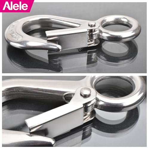 Alele Grab Hooks, 440 Pounds Slip Hooks,Stainless Steel Lifting Hook Rigging Accessory,4 Pack - color: Grab Hooks 0.2T 4p