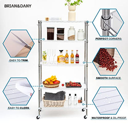 BRIAN & DANY Wire Shelf Liner Set of 10, 13.4" X 23.2", Transparent - size: 13.4" x 23.2"