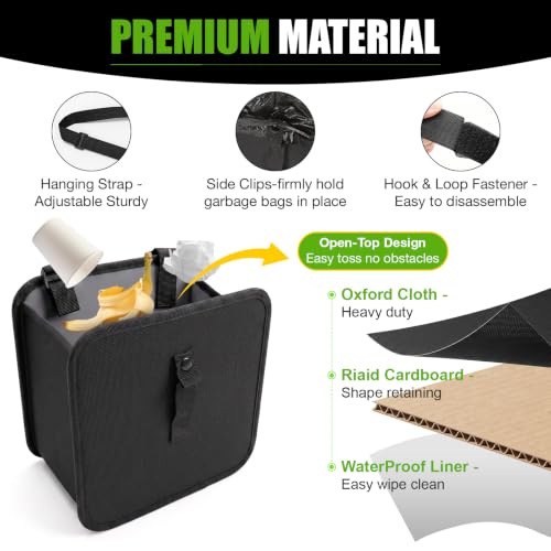 BFXM Car Trash Can, 2.8 Gallons Car Garbage Bag Hanging - color: 2.8 Gallons