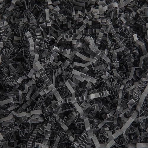 Caleihd Crinkle Cut Paper Shred Filler Gift Cushion Streamer Black - color: Black