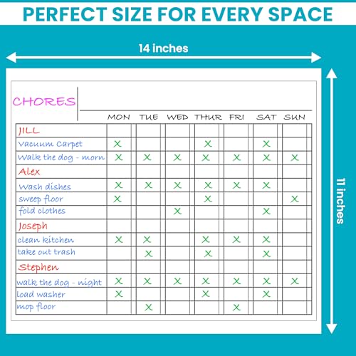 Iconikal 2-Pack Magnetic Dry Erase Chore Meal Chart 14x11-Inch Planner Schedule WOD Goal Tracker Grid Refrigerator Whiteboard Home Office - style: (Workout of the Day) WOD Planner