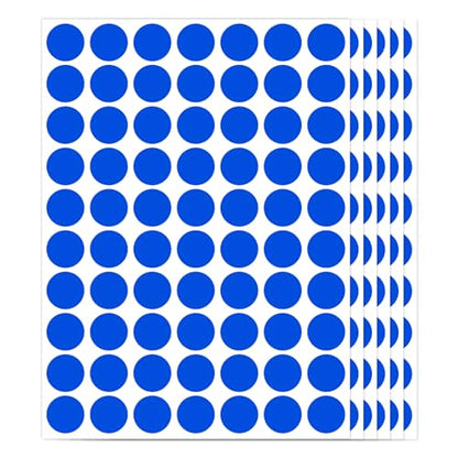1400 PCS Blue Circle Dot Stickers 3/4" Round Coding Label - color: Dark Blue