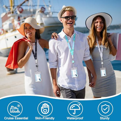 HONSIO 4 Pack Cruise Lanyard for Ship Cards, Cruise Essentials 2026, Marble - color: Marble