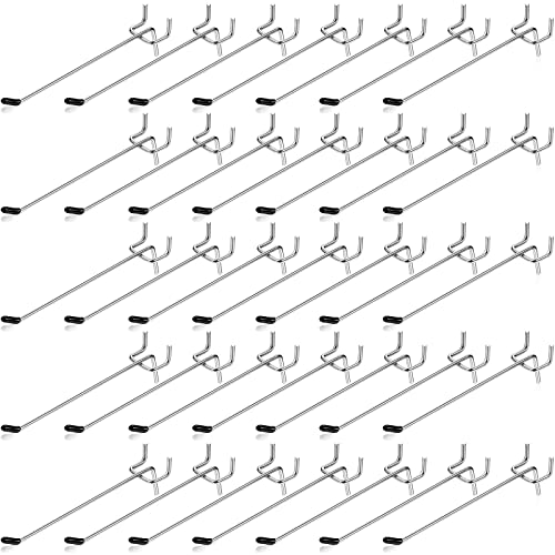 Moxweyeni 100 Pack 6 Inch Pegboard Hooks for Hanging, Pegboard Accessories