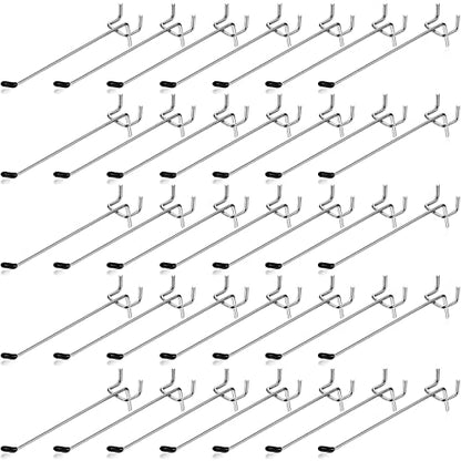 Moxweyeni 100 Pack 6 Inch Pegboard Hooks for Hanging, Pegboard Accessories