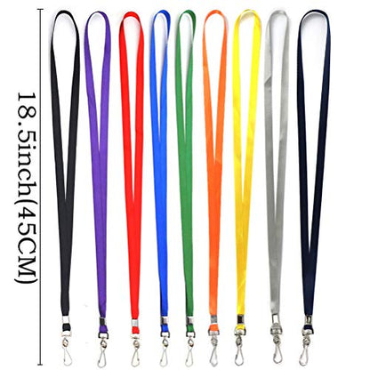 Beebel Navy Blue Lanyards 100 Pcs Lanyard for Id Badges Flat Lanyard with Badge Clip with J-Hook (Navy Blue) - color: Navy Blue, size: 100 Pack