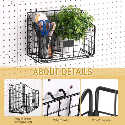 4 Pcs Peg Board Bins and Baskets Peg Board Organizer, Large - size: Large