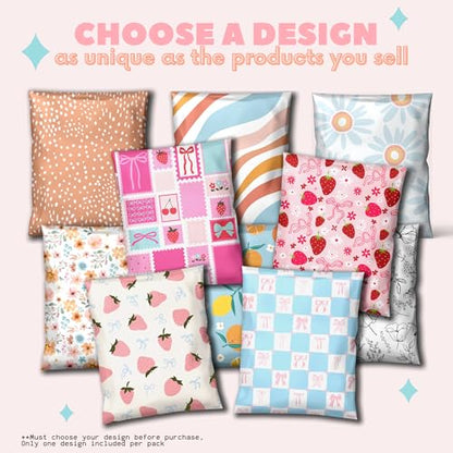 Picksie Mailers- Poly Mailer Shipping Bags Mailing 14x19 Cute Pink Envelope - color: Berry Pop - Pink, size: 14.5x19