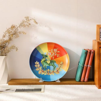 Weysat 8" Acrylic Plate Stand Holder for Display Adjustable Easel Display - size: 8"