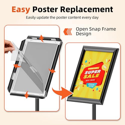 11"x17" Adjustable Floor Stand Sign Holder, 1 Pack - size: 11x17 Inch