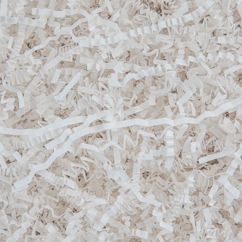 Caleihd Crinkle Cut Paper Shred Filler Gift Cushion Streamer White - color: White