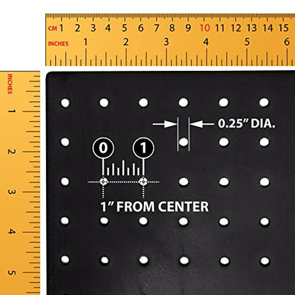 Azar Displays, 700508-BLK, Rotating Pegboard Display, Revolving Jewelry Organizer Stand, Retail Display for Accessories, Trade Show Booth Stand, Craft Shows, Counter Peg Board, Black, 8" x 20" - color: Black, style: Pegboard Only
