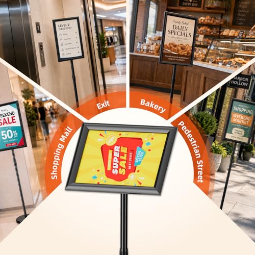 11"x17" Adjustable Floor Stand Sign Holder, 1 Pack - size: 11x17 Inch