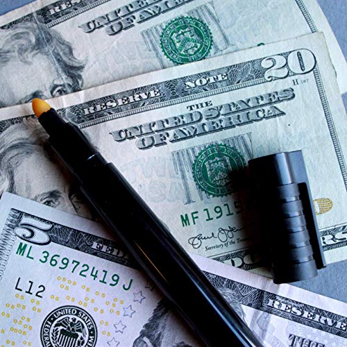 Counterfeit Currency Money Detector Pen, Fake Bill Checker for US Dollar and International Currency Quick Detection for Retail Cashiers Small Business Bank Tellers