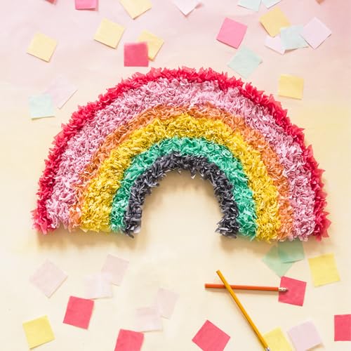 Phinus 6300 Pcs 1 Inch Tissue Paper Squares, Tissue Papers for Crafts, 42 Colors Art Rainbow Tissue Paper Bulk for Crafts, Art Projects, Birthday Party