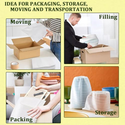 200PCS Cushion Foam Pouches with 4 Size (12x16", 12x12", 8x12", 8x8") - color: TW-multi-size