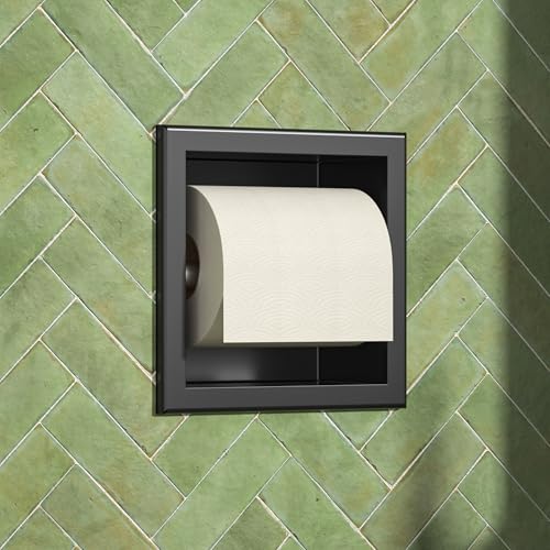 Toilet Paper Holder for Bathroom Renovation - color: Matte Black