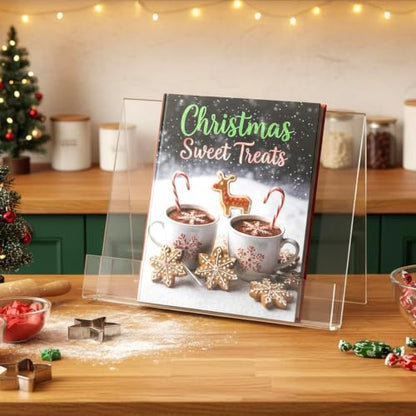 MyGift Premium Clear Acrylic Cookbook Stand & Book Display Holder - size: 1 Stand