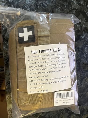 Ifak Trauma Kit, 74 Piece Upgrade Molle Refill Tactical First Aid Supplies - color: Tan