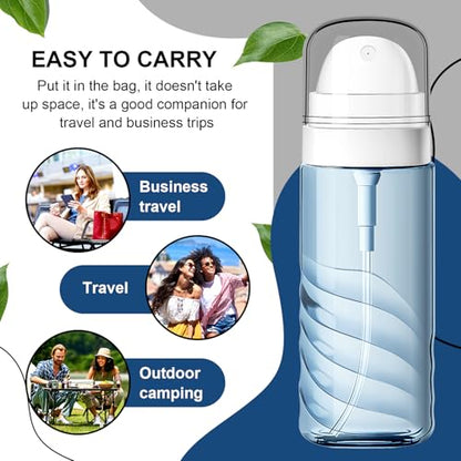 Yolaist 2 Pack 2oz/60ml Small Spray Bottle, Fine Mist TSA Travel Size Toiletries Sprayer – Refillable & Leak Proof Mini Empty Mister for Hair, Face Toner, Cleaning, Plants - size: 60 milliliters