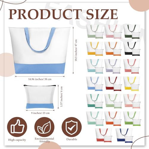 Sanwuta Blank Canvas Tote Bags Makeup Bags, Ultimate Color Bundle, 40 Pcs - color: Ultimate Color Bundle