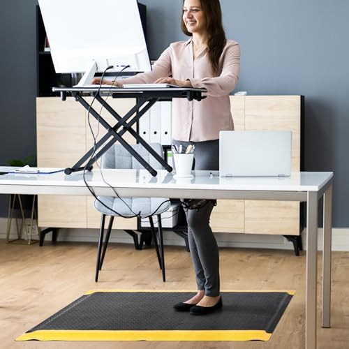 Anti Fatigue Mat 3x6 Ft 15/16" Thick Soft Sponge Ergonomic Mat - size: 72"L x 36.2"W x 0.9"Th