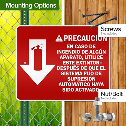 PrecautionIn Case Of Appliance Fire Use This Extinguisher Only Sign, 24x30 Inches, 3M EGP Reflective .080 Aluminum, Fade Resistant, Made in USA by My Sign Center - size: 24x30 Reflective Aluminum