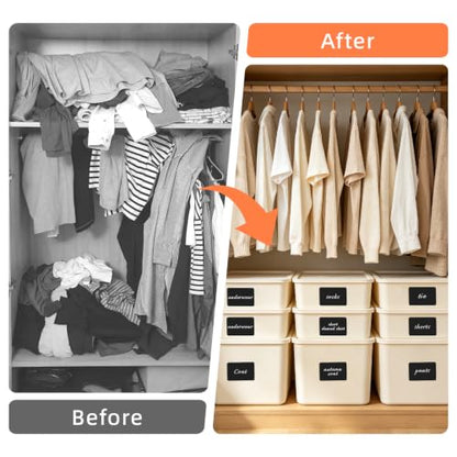 Homrelaxy 180 Pcs 4"x6" Large Labels for Storage Bins, Removable Tote Label - color: Black