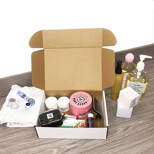 10x7x3 inch Shipping Boxes Set of 25, White Corrugated Cardboard Mailer Box - size: 10 x7 x 3 Inches