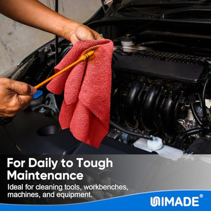 UNIMADE Microfiber Cleaning Cloth, 20 Pack Reusable Microfiber Towels - color: Red, size: 20PK