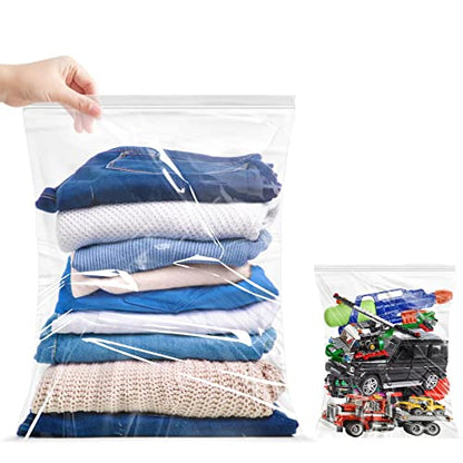 Zipper Storage Bags 12 Pack 18"x 24" 5 Gallon Reclosable Food Safe Zip Bag - size: 18 x 24 Inch, Pack of 12
