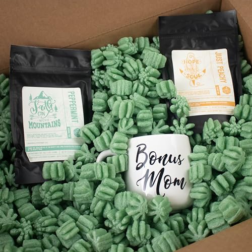 MagicWater Supply Packing Peanuts - Green Leaf Shaped - 1 Cu Ft