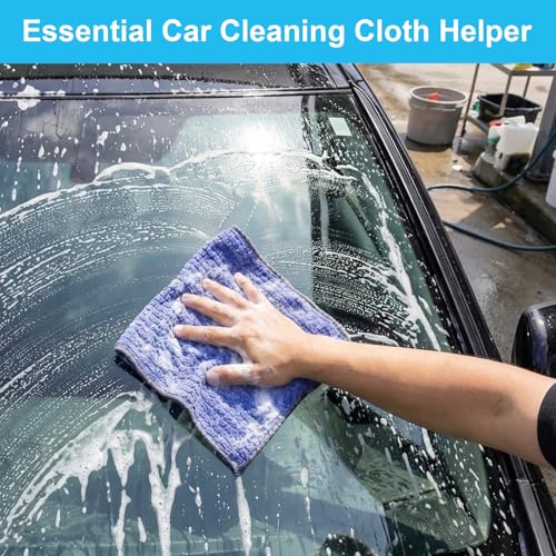 Microfiber Cleaning Cloths 12" x 12": 10pcs Reusable lint-Free Rags