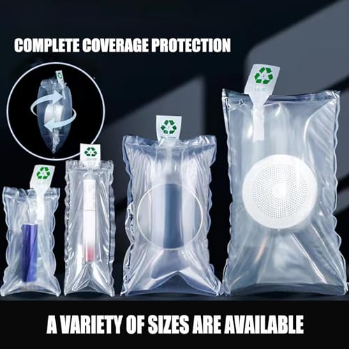 Miupoo Packaging Air Bags,Clear Plastic Inflatable Air Packaging Protector Bag with Free Pump Cushion,Air Cushion Blocking Packaging Bag,10x12 Inches,100 Pieces - size: 10x12×100 Inches